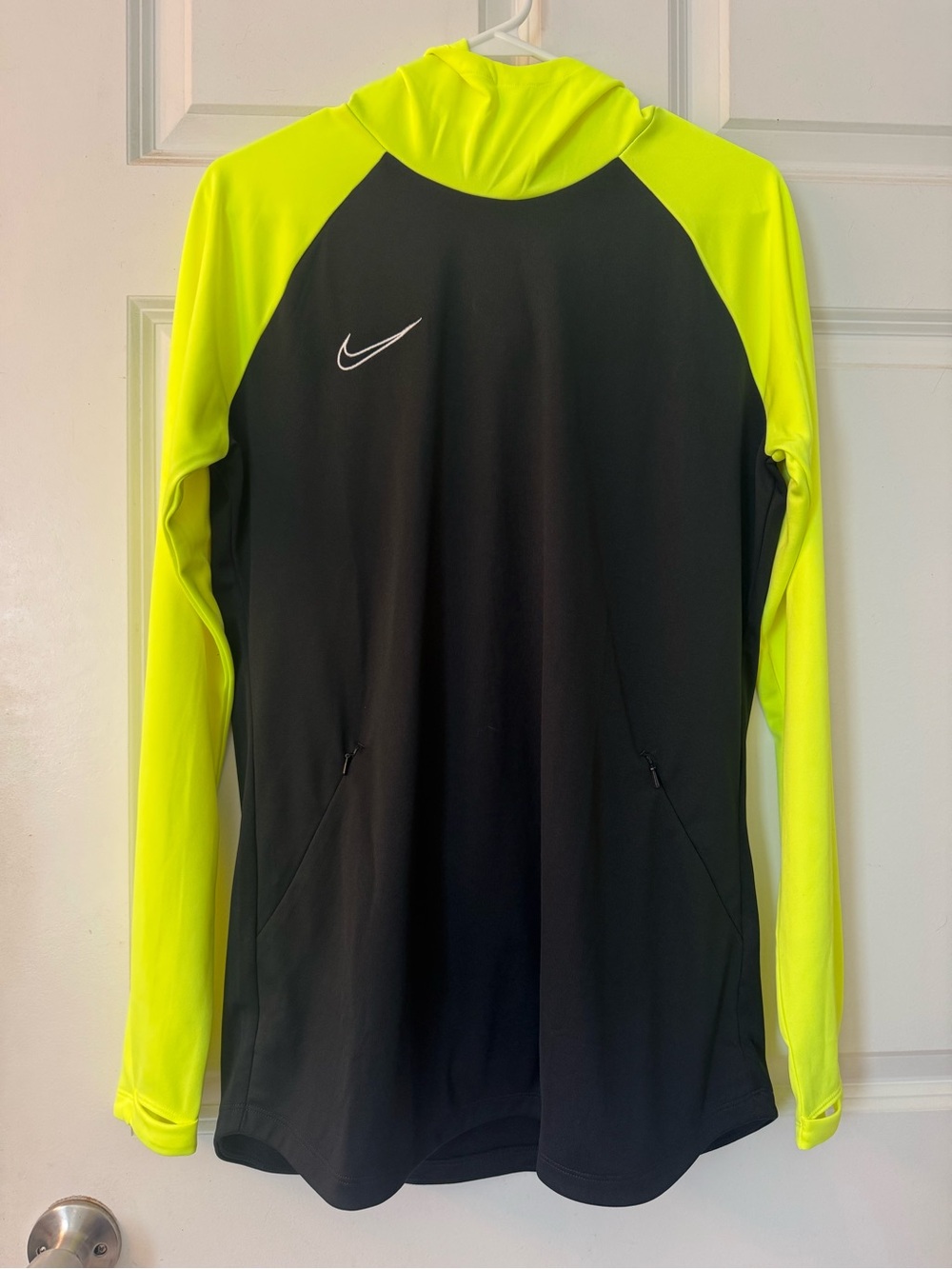 Nike Black & Neon Yellow Dri-Fit Athletic Hoodie